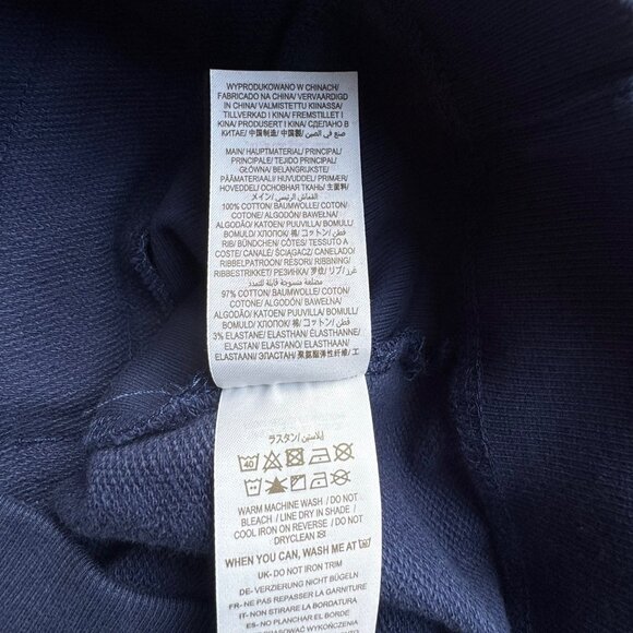 MINI BODEN Rainbow Stripe Hoodie Boys 6-7 Navy Blue Sweatshirt Pockets EUC - Picture 7 of 7